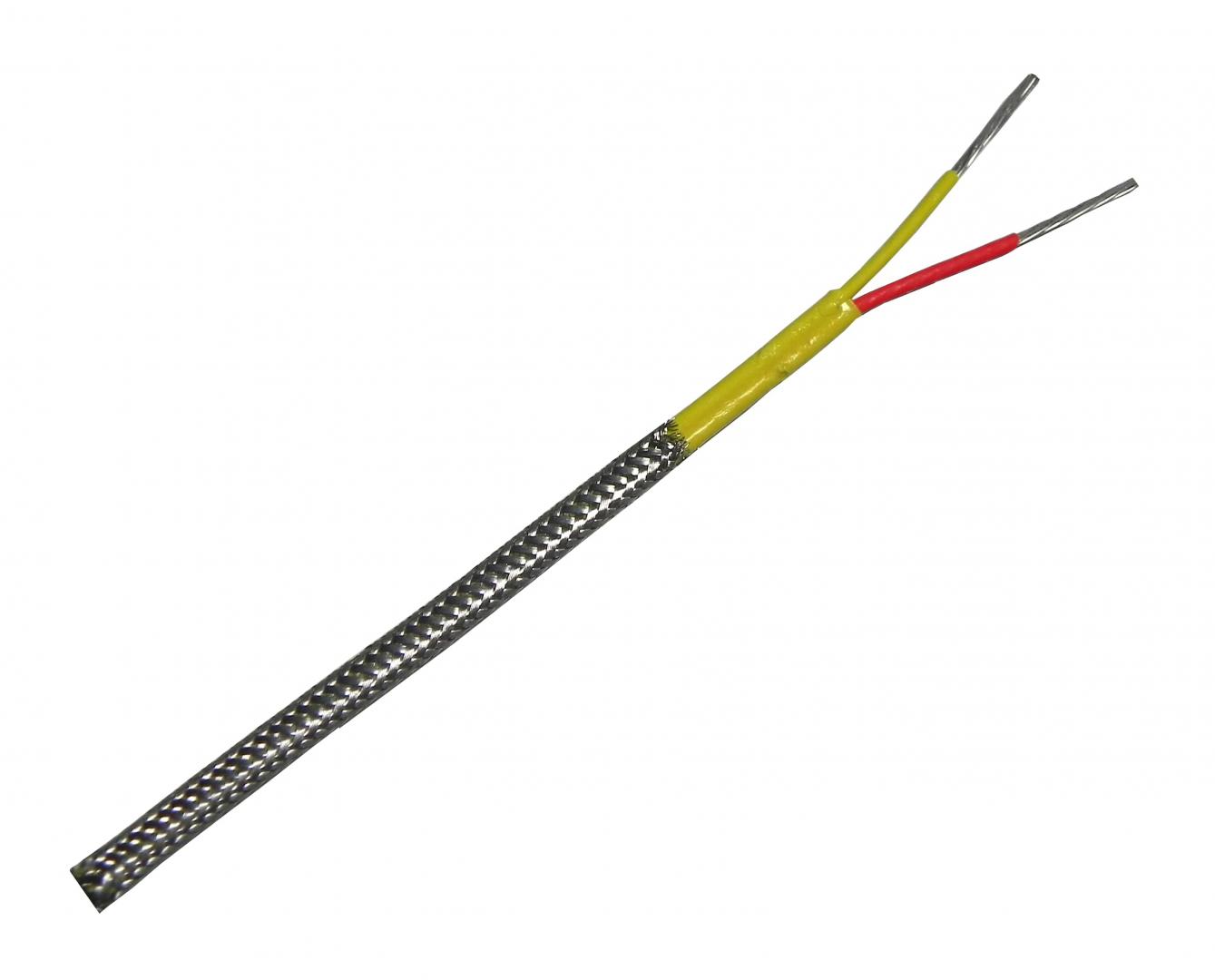 Type K Thermocouple Extension Wire with Stainless Steel Over Braid